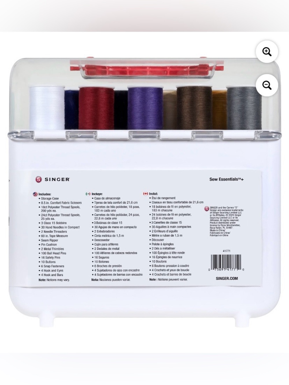 Singer Sew Essentials Plus , 224pcs Storage Organizer filled with notions- NWT - Picture 3 of 11
